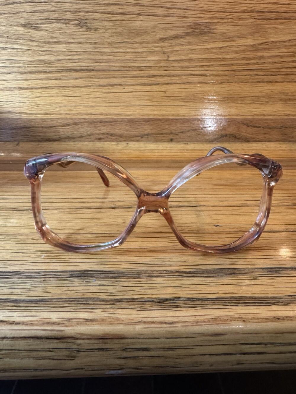 Vintage 1970s GIVENCHY Eyeglasses Frames Oversized Pink Rose 4G Logo Designer